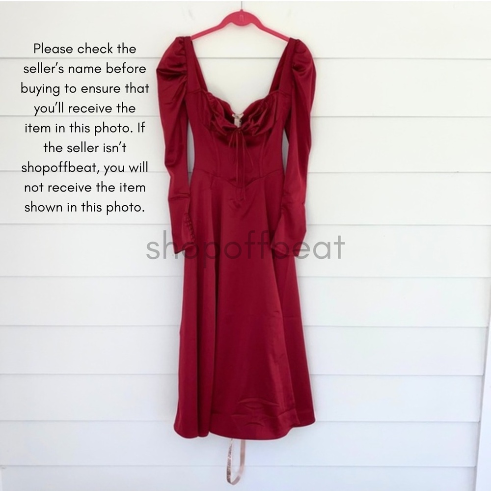 NEW House of CB Sebille Dress Blood Red XS - Picture 13 of 16